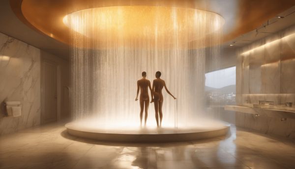 Plonger dans le culte de Véronique et Davina sous la douche